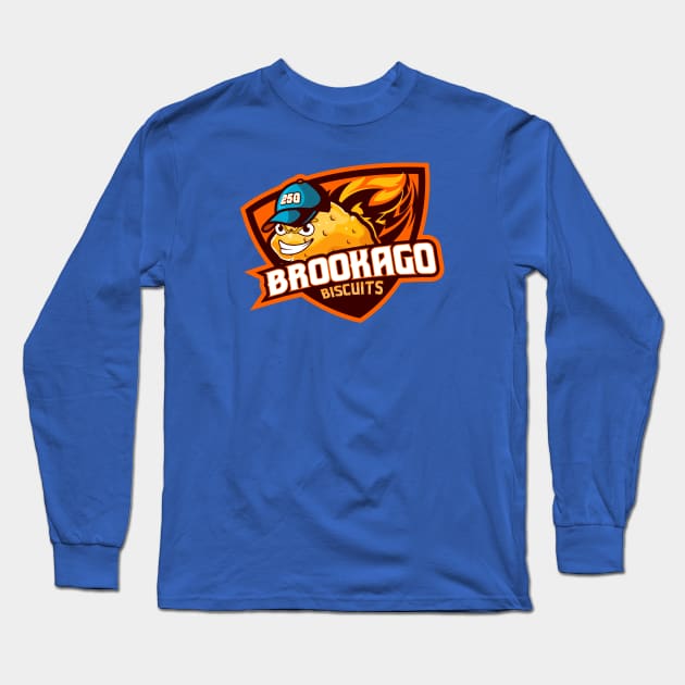 Brookago Biscuits (Exclusive 250th Show Edition) Long Sleeve T-Shirt by Spawn On Me Podcast